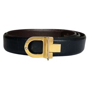 Marforio Venezia 1" Wide Black Leather Belt 40" Made In Italy